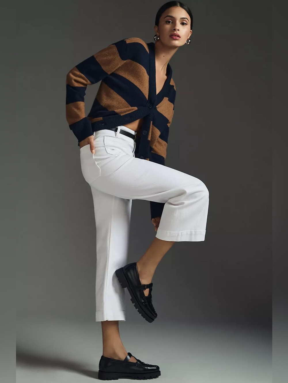 Anthropologie Pilcro The Skipper White Cropped Wide-Leg Jeans Size 25 - Picture 9 of 9